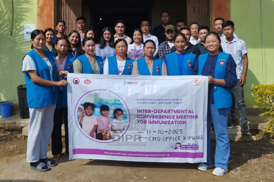 Inter-departmental convergent meeting for immunization was convened at the Chief Medical Office conference hall, Kiphire on October 11. (DIPR Photo)